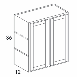 Dartmouth White Paint W4236: Double Door Wall Cabinet: Assembled Kitchen Cabinets
