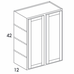 Dartmouth White Paint W4242: Double Door Wall Cabinet: Assembled Kitchen Cabinets