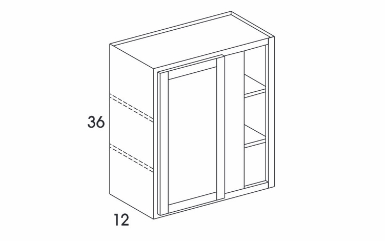 Dartmouth White Paint WC3036: Wall Corner Cabinet: Assembled Kitchen Cabinets