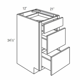 DB12: Drawer Base Cabinet: Dover Lunar RTA Kitchen Cabinet