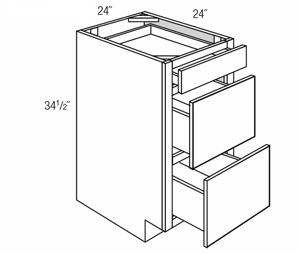 DB24 Drawer Base Yarmouth Slab RTA Kitchen