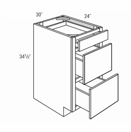 DB30: Drawer Base Cabinet: Dover Lunar RTA Kitchen Cabinet