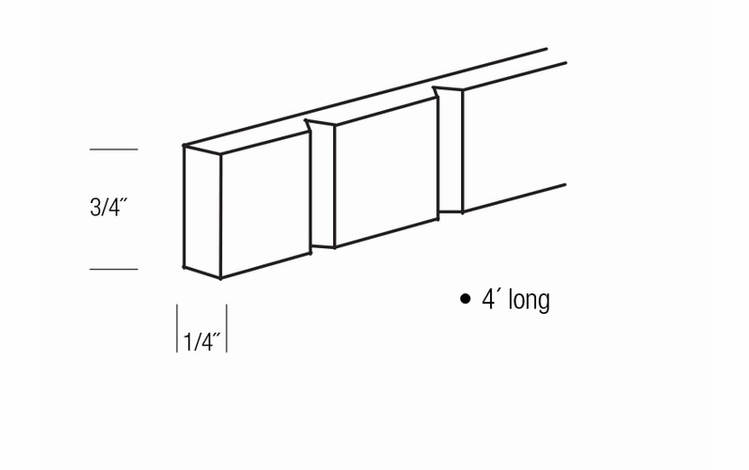 DM4: Dentil Molding: Dover Lunar RTA Kitchen Cabinet