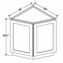 Double Dove White BEC24: Base End Cabinet: Assembled Kitchen Cabinets