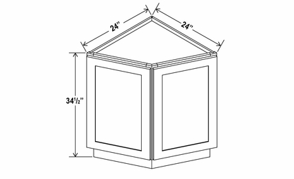 Double Dove White BEC24: Base End Cabinet: Assembled Kitchen Cabinets