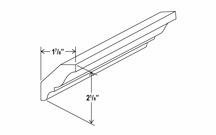 Double Dove White CM8: Crown Molding: Assembled Kitchen Cabinets