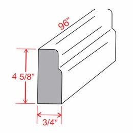 Double Dove White FBM: Furniture Base Molding: Assembled Kitchen Cabinets