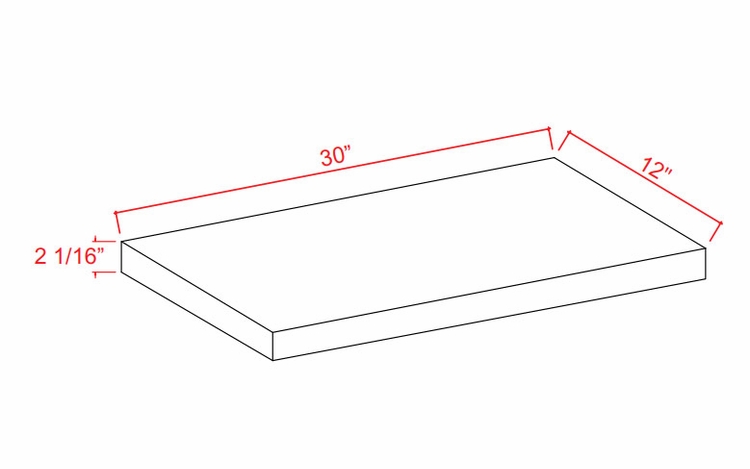 Double Dove White FS30: Floating Shelf: Assembled Kitchen Cabinets