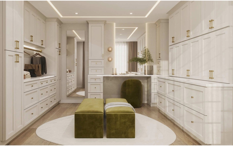 Double Dove White Kitchen Cabinets