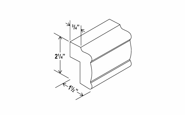 Double Dove White LRM8: Light Rail Molding: Assembled Kitchen Cabinets