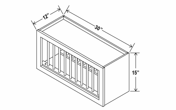 Double Dove White PR3015: Plate Rack Cabinet: Assembled Kitchen Cabinets