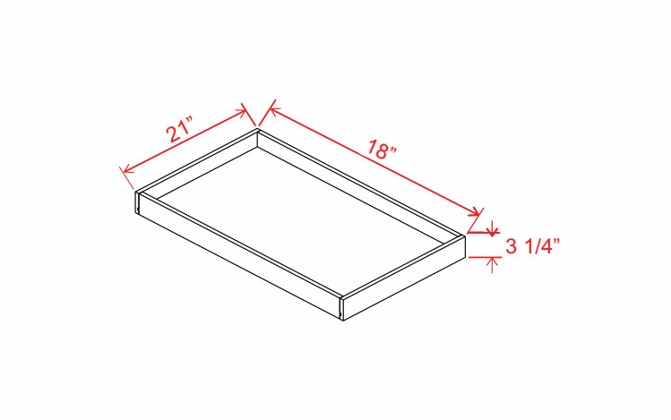 Double Dove White RS18: Roll Out Tray: Assembled Kitchen Cabinets