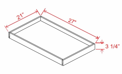 Double Dove White RS27: Roll Out Tray: Assembled Kitchen Cabinets