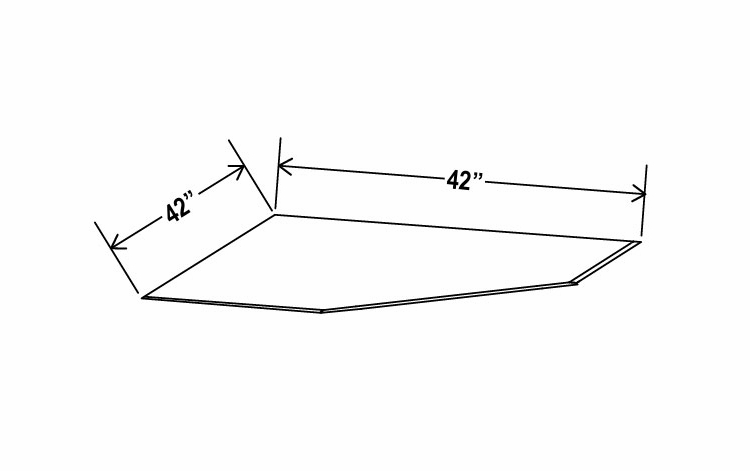 Double Dove White SBF4242: Corner Sink Base Floor: Assembled Kitchen Cabinets