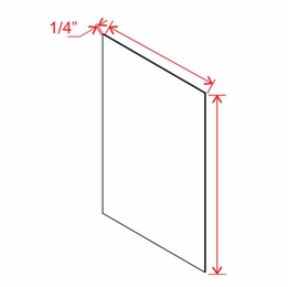 Double Dove White USV2496: Tall Skin Veneer Panel: Assembled Kitchen Cabinets