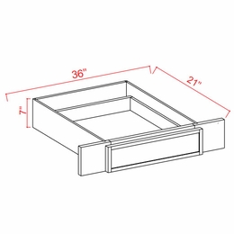 Double Dove White VKD36: Knee Drawer: Assembled Kitchen Cabinets