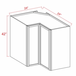 Double Dove White WER2442: Wall Easy Reach Corner Cabinet: Assembled Kitchen Cabinets