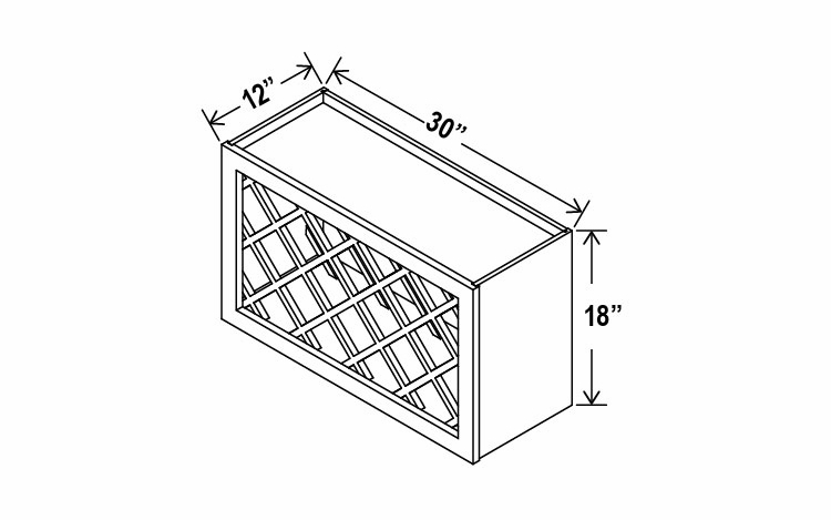 Double Dove White WRC3018: Wine Rack: Assembled Kitchen Cabinets