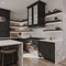 Double Smokey Gray Kitchen Cabinets
