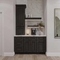 Double Smokey Gray Kitchen Cabinets