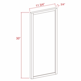 Double Smokey Gray WDEP30: Wall Decorative Door Panel: Assembled Kitchen Cabinets