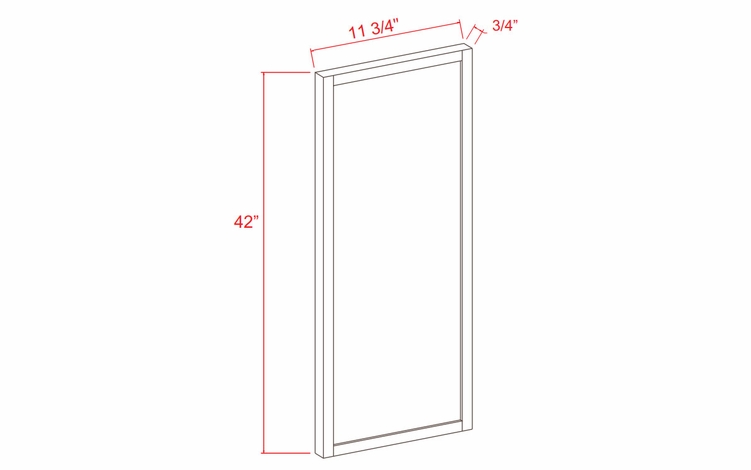 Double Smokey Gray WDEP42: Wall Decorative Door Panel: Assembled Kitchen Cabinets