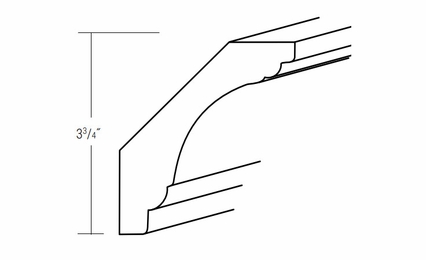 Dover Castle CCM8-4: Cove Crown Molding: RTA Kitchen Cabinets