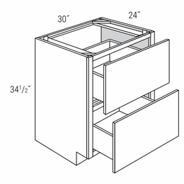 Dover Driftwood 2DB30: Pots And Pans Base Cabinet: RTA Kitchen Cabinets