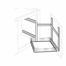 Dover Driftwood APPPULL: Above Appliance Pull Out Unit: RTA Kitchen Cabinets
