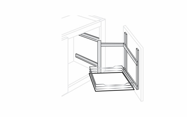 Dover Driftwood APPPULL: Above Appliance Pull Out Unit: RTA Kitchen Cabinets