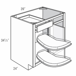 Dover Driftwood BBC42/45-PO-R: Blind Base Cabinet - Right  Hinge Door: RTA Kitchen Cabinets
