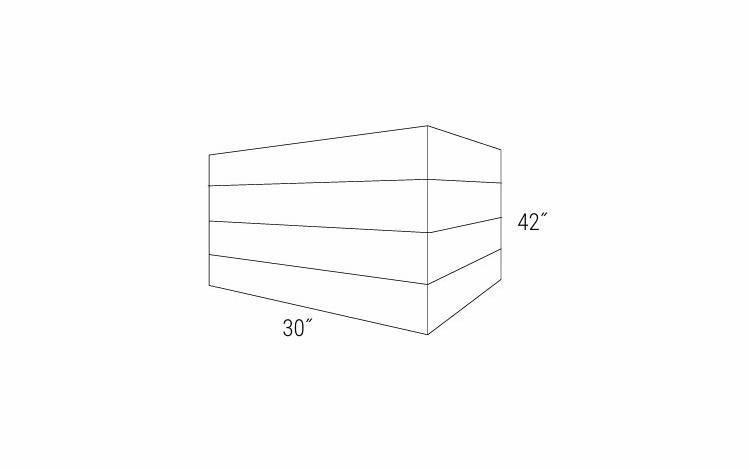 Dover Driftwood BXB3042: BX Beaded Hood: RTA Kitchen Cabinets
