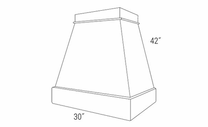 Dover Driftwood CHW3042: CHW Hood: RTA Kitchen Cabinets