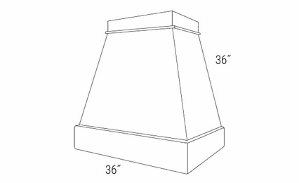 Dover Driftwood CHW3636: CHW Hood: RTA Kitchen Cabinets