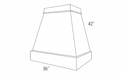Dover Driftwood CHW3642: CHW Hood: RTA Kitchen Cabinets