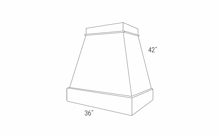Dover Driftwood CHW3642: CHW Hood: RTA Kitchen Cabinets