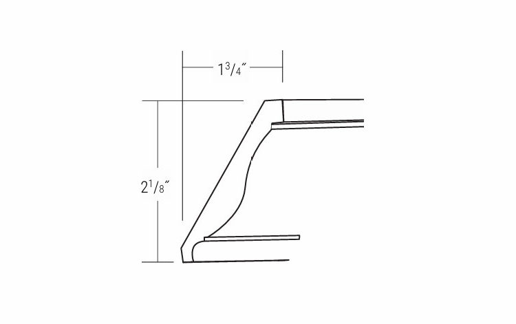 Dover Driftwood CM8-T: Taditional Crown Molding: RTA Kitchen Cabinets
