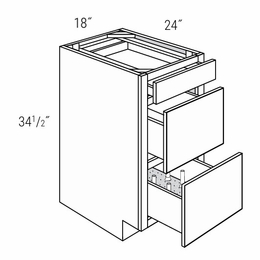 Dover Driftwood DB18PS39: Drawer Base Cabinet With Peg System: RTA Kitchen Cabinets