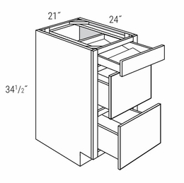 Dover Driftwood DB21STRY: Drawer Base Cabinet With Spice Tray: RTA Kitchen Cabinets
