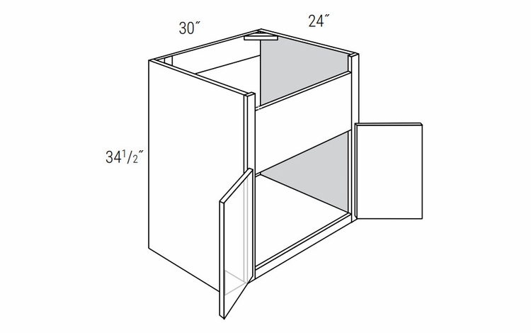 Dover Driftwood FSB30B: Farm Sink Base Cabinet: RTA Kitchen Cabinets
