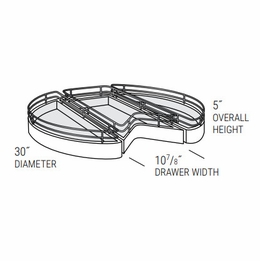Dover Driftwood LSDR: Lazy Susan With Drawer: RTA Kitchen Cabinets
