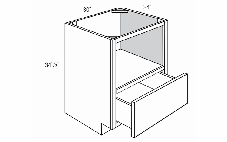 Dover Driftwood MB30: Base Microwave Cabinet: RTA Kitchen Cabinets