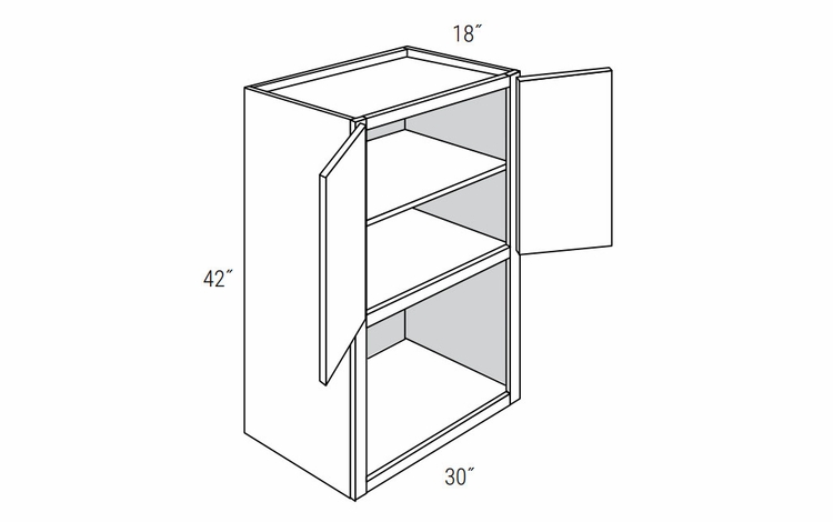 Dover Driftwood MW3042B: Wall Microwave Cabinet: RTA Kitchen Cabinets