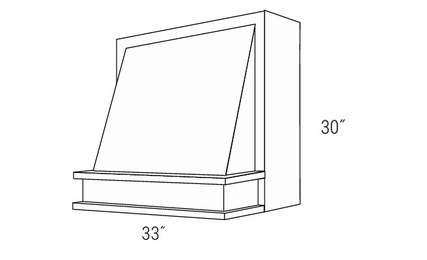 Dover Driftwood P3330: P Hood: RTA Kitchen Cabinets