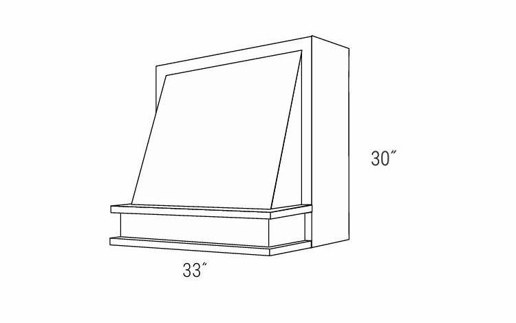 Dover Driftwood P3330: P Hood: RTA Kitchen Cabinets