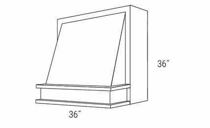 Dover Driftwood P3636: P Hood: RTA Kitchen Cabinets