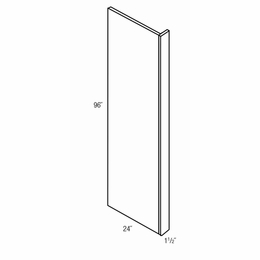 Dover Driftwood REF96: Refrigerator End Panel With Filler: RTA Kitchen Cabinets