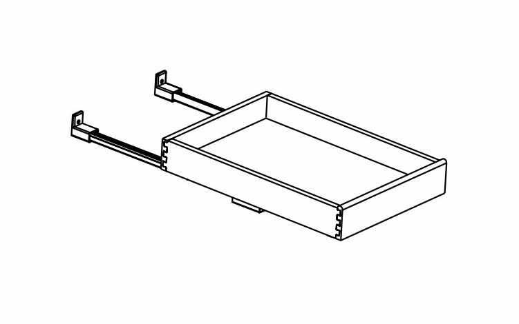 Dover Driftwood SCRT24: Soft-Close Roll-Out Tray: RTA Kitchen Cabinets