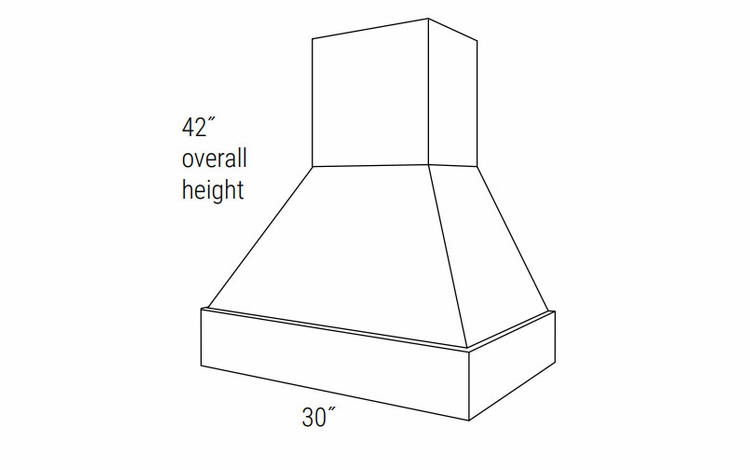 Dover Driftwood T3042: T Hood: RTA Kitchen Cabinets