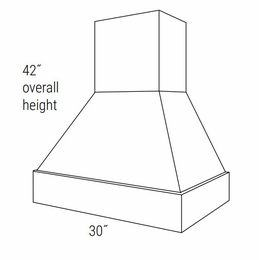 Dover Driftwood T3042: T Hood: RTA Kitchen Cabinets